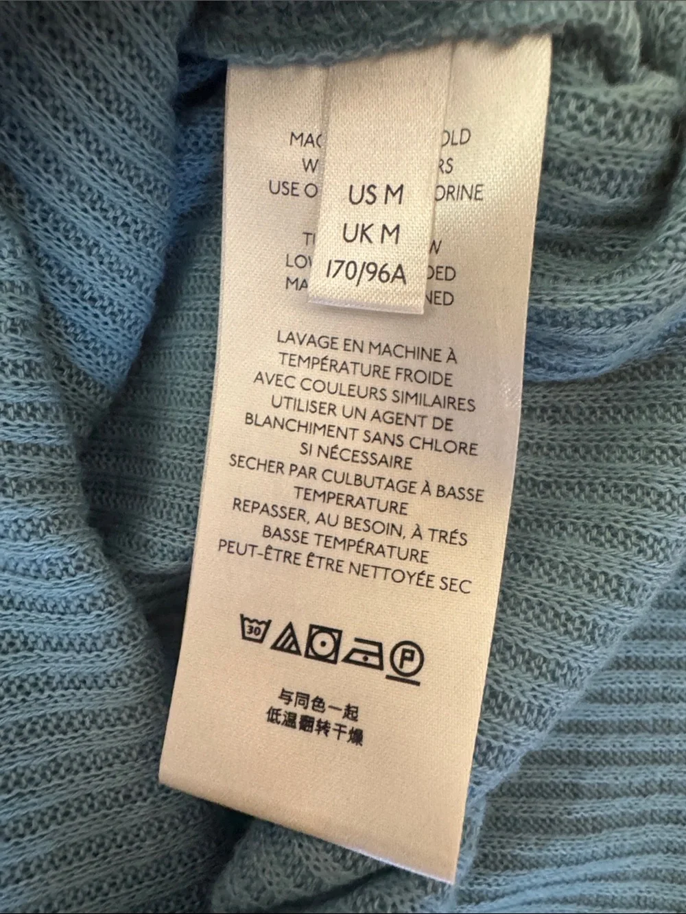 Free People Off-Shoulder Ribbed Sweater in Dusty Blue